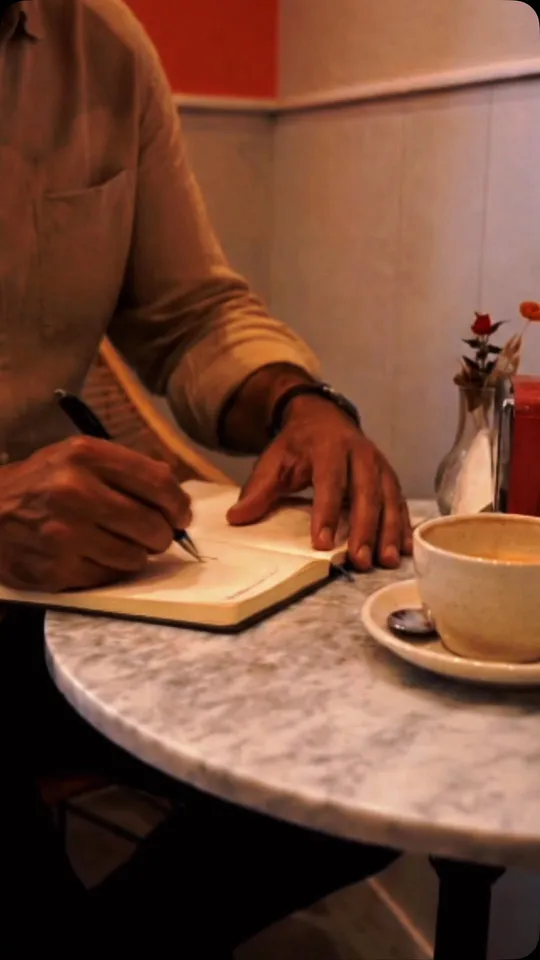 Un café en una mesa de mármol de Nazca